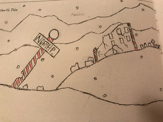 320x240 I Got A Book Of Drawing Prompts. I Decided To Draw An Abandoned - North Pole Sketch