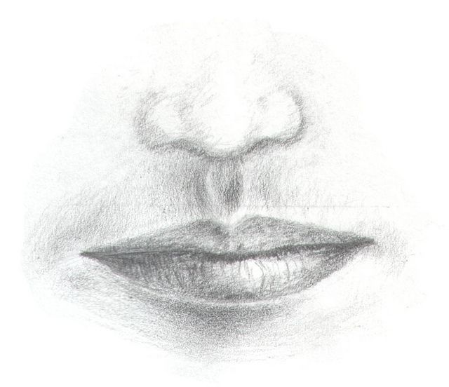 640x552 Pencil Drawing Nose Amp Mouth My Art Ideas Drawings - Nose Pencil Sketch