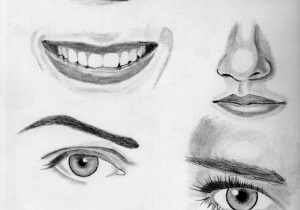 300x210 Pencil Sketch Eye Nose Lips How To Draw, Shade Realistic Eyes - Nose Pencil Sketch