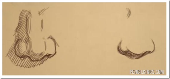 570x266 Get Ahead With This Nose Drawing Tutorial - Nose Sketch