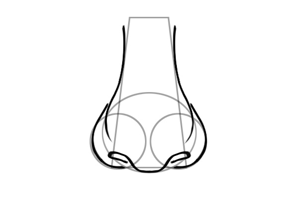 600x400 Learn How To Paint A Realistic Nose In Adobe Photoshop - Nose Sketch Images