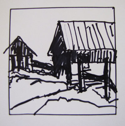 400x402 Images And Description Of My Painting Process Michele Z Farrier - Notan Sketch