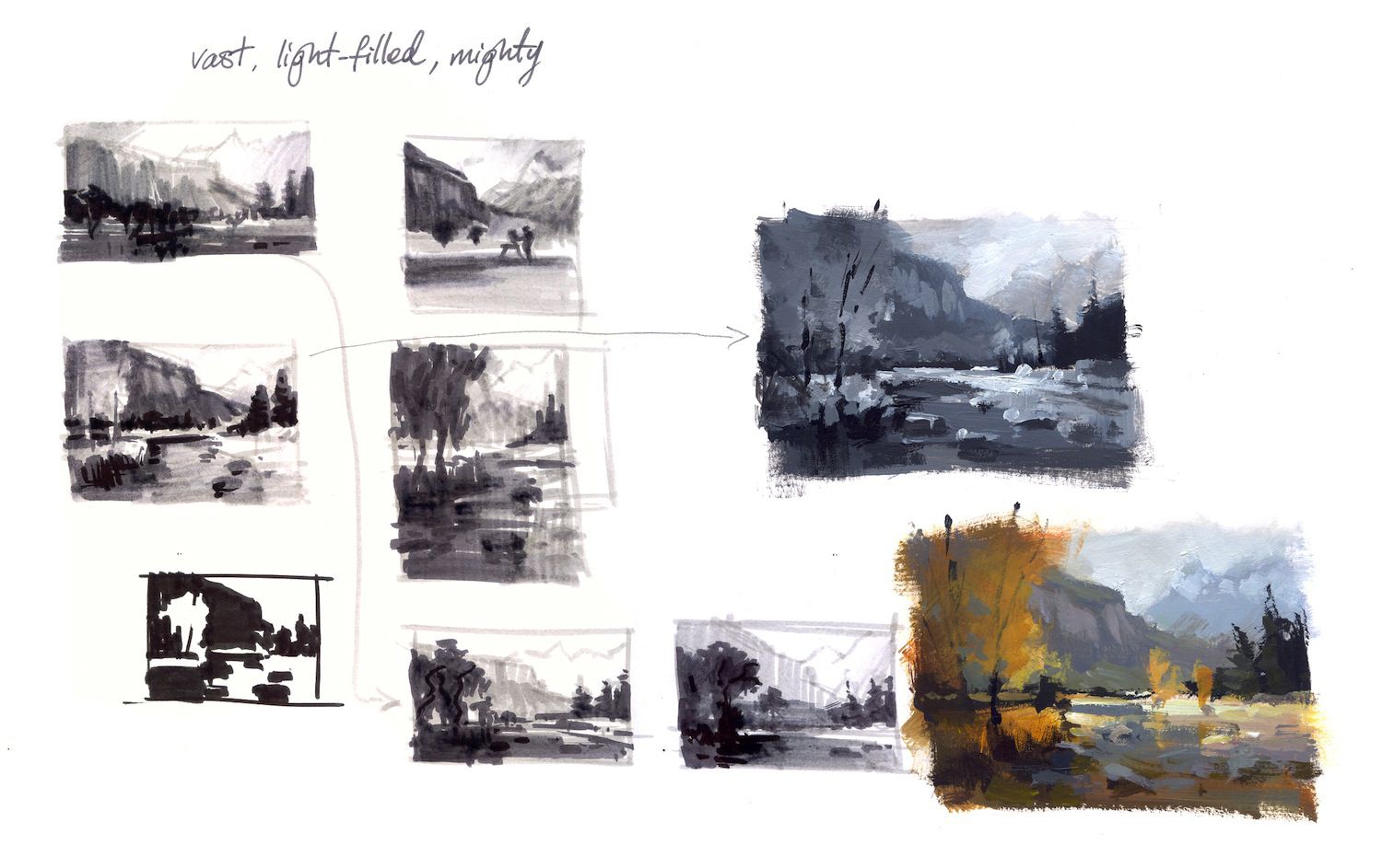 1500x943 Online Painting Workshop 3 - Notan Sketch