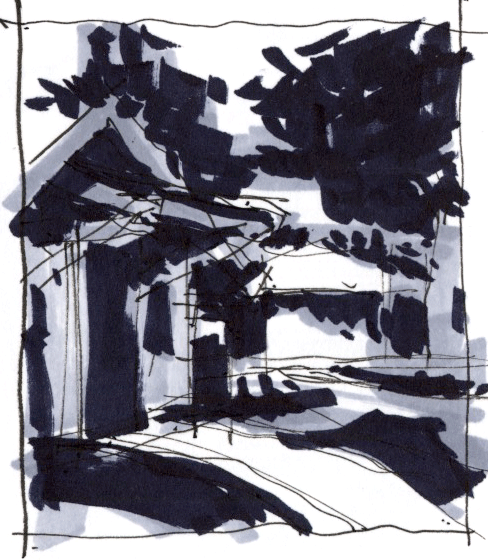 488x560 Urban Sketchers Seattle Catching Up With Blog Posting - Notan Sketch