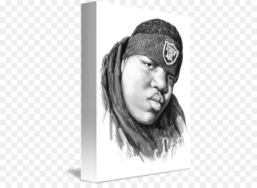 900x660 The Notorious B.i.g. Black And White Drawing Portrait Sketch - Notorious Big Sketch