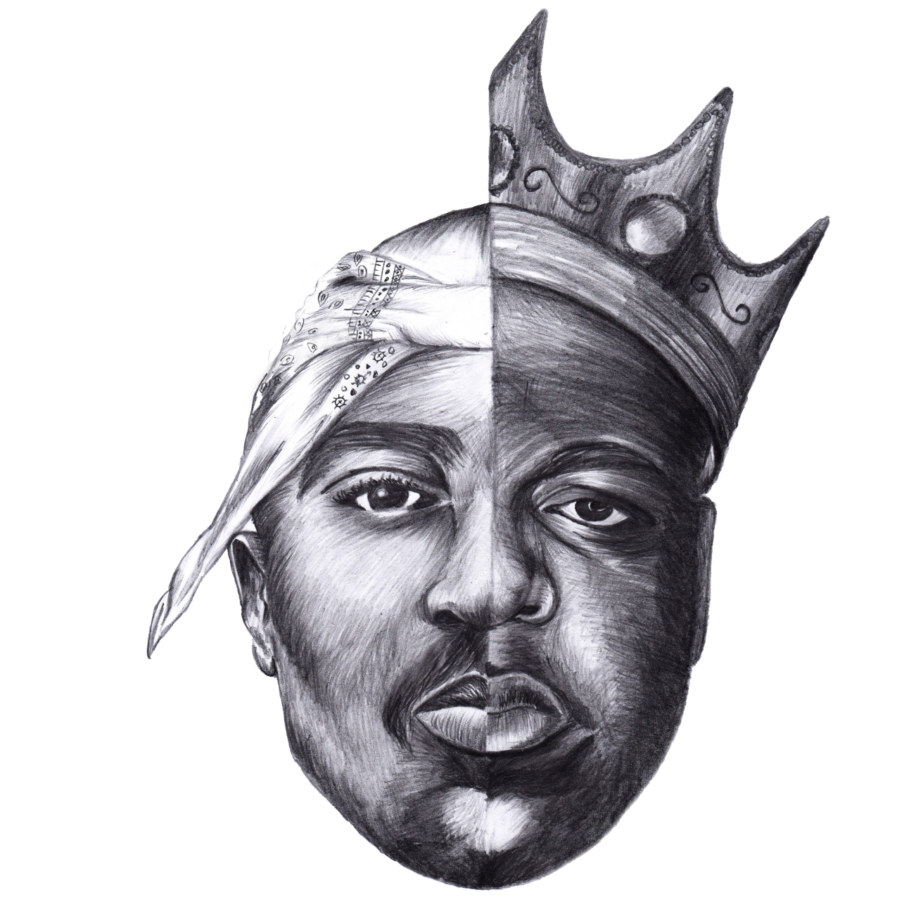 1285x1285 Beansabean 2pac The Notorious Big Kids - Notorious Big Sketch