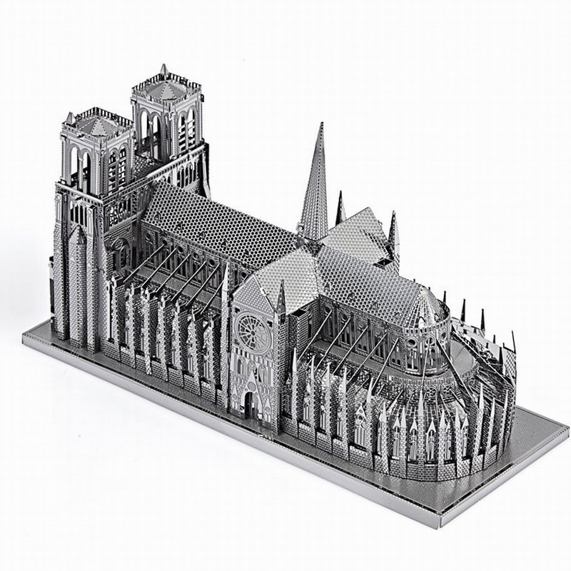 800x800 Piececool Notre Dame Cathedral Paris Building Architecture Diy 3d - Notre Dame Cathedral Sketch