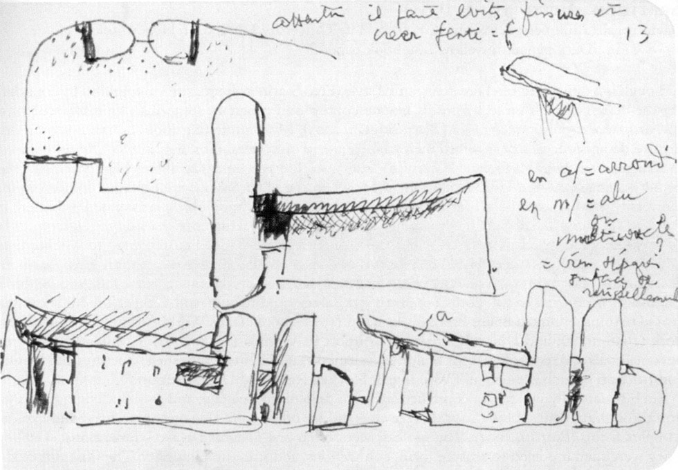 980x679 Notre Dame Du Haut Chapel By Le Corbusier - Notre Dame Sketch