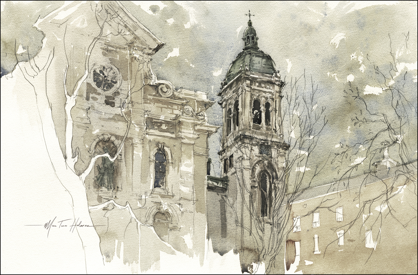 1400x922 Sketching Notre Dame De Urban Sketchers - Notre Dame Sketch