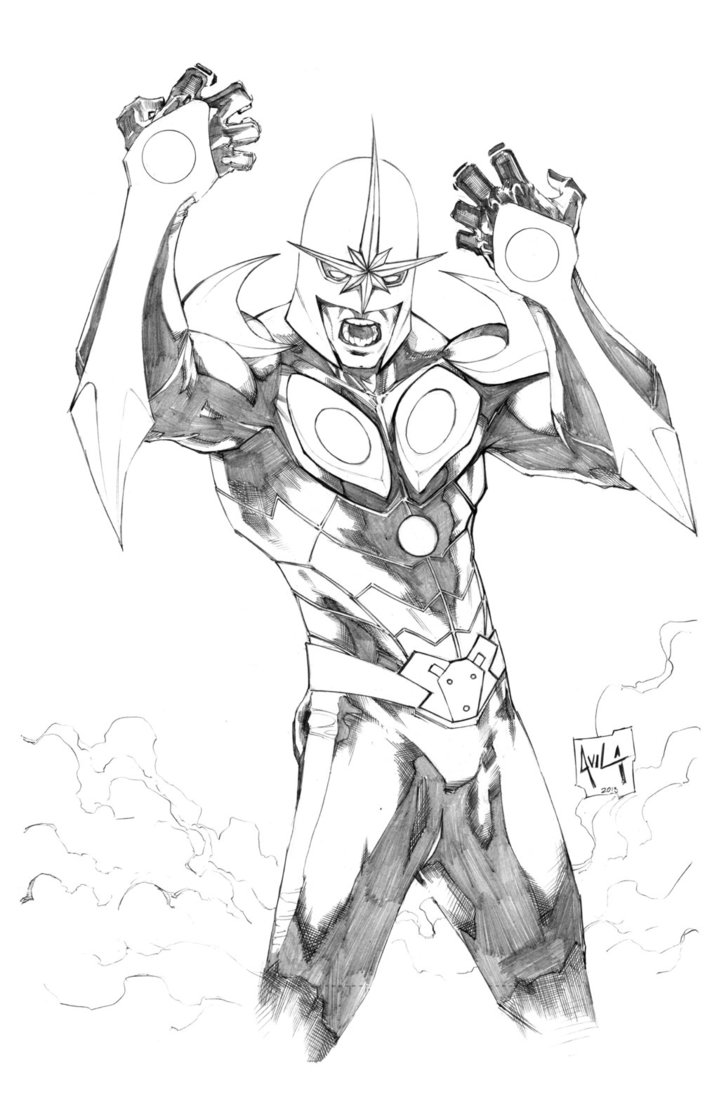 719x1111 Nova Pencils By Hanzozuken - Nova Sketch