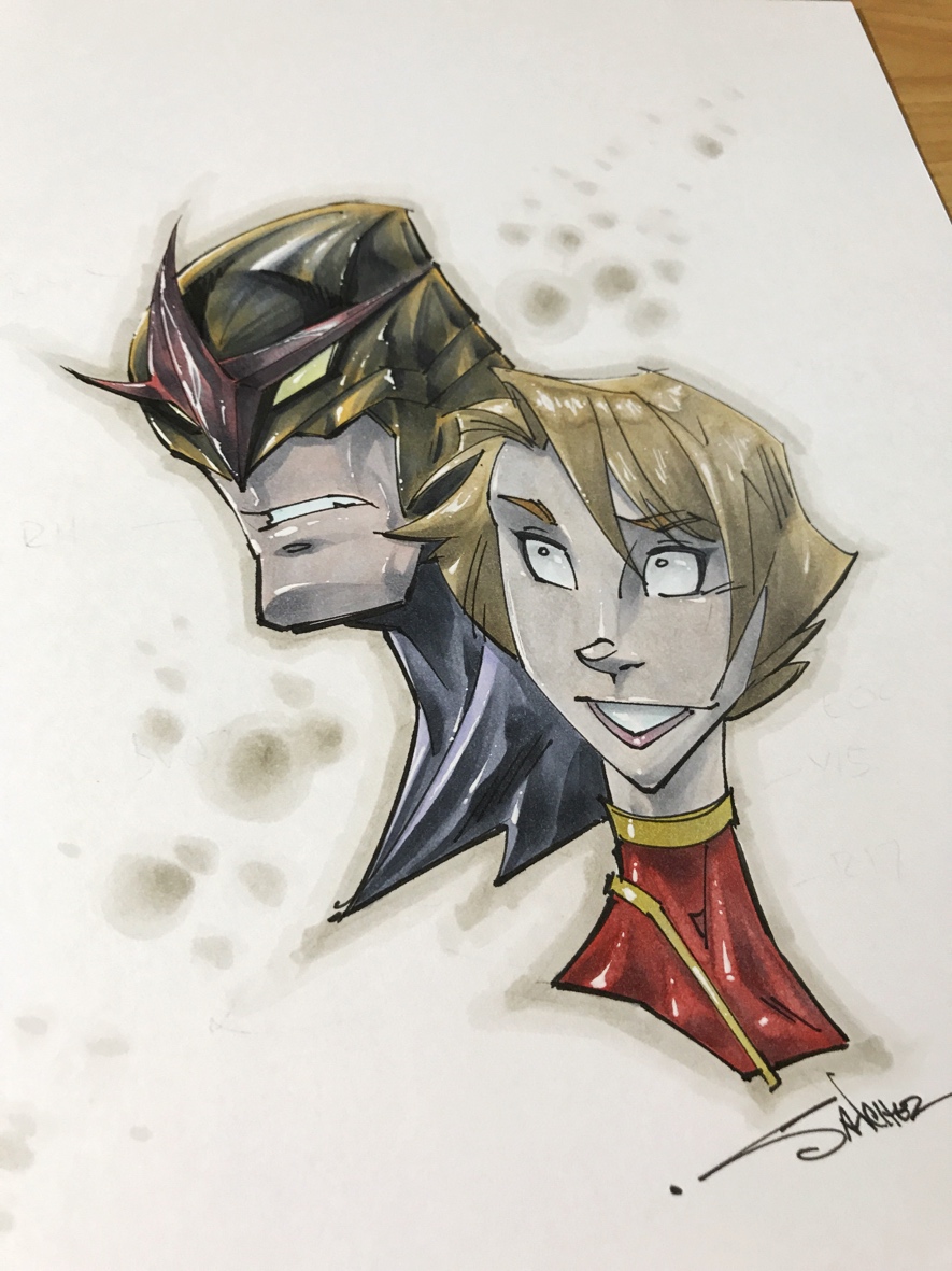 885x1181 Original Art Nova Captain Marvel Copic Colored The Sketch Art Of - Nova Sketch