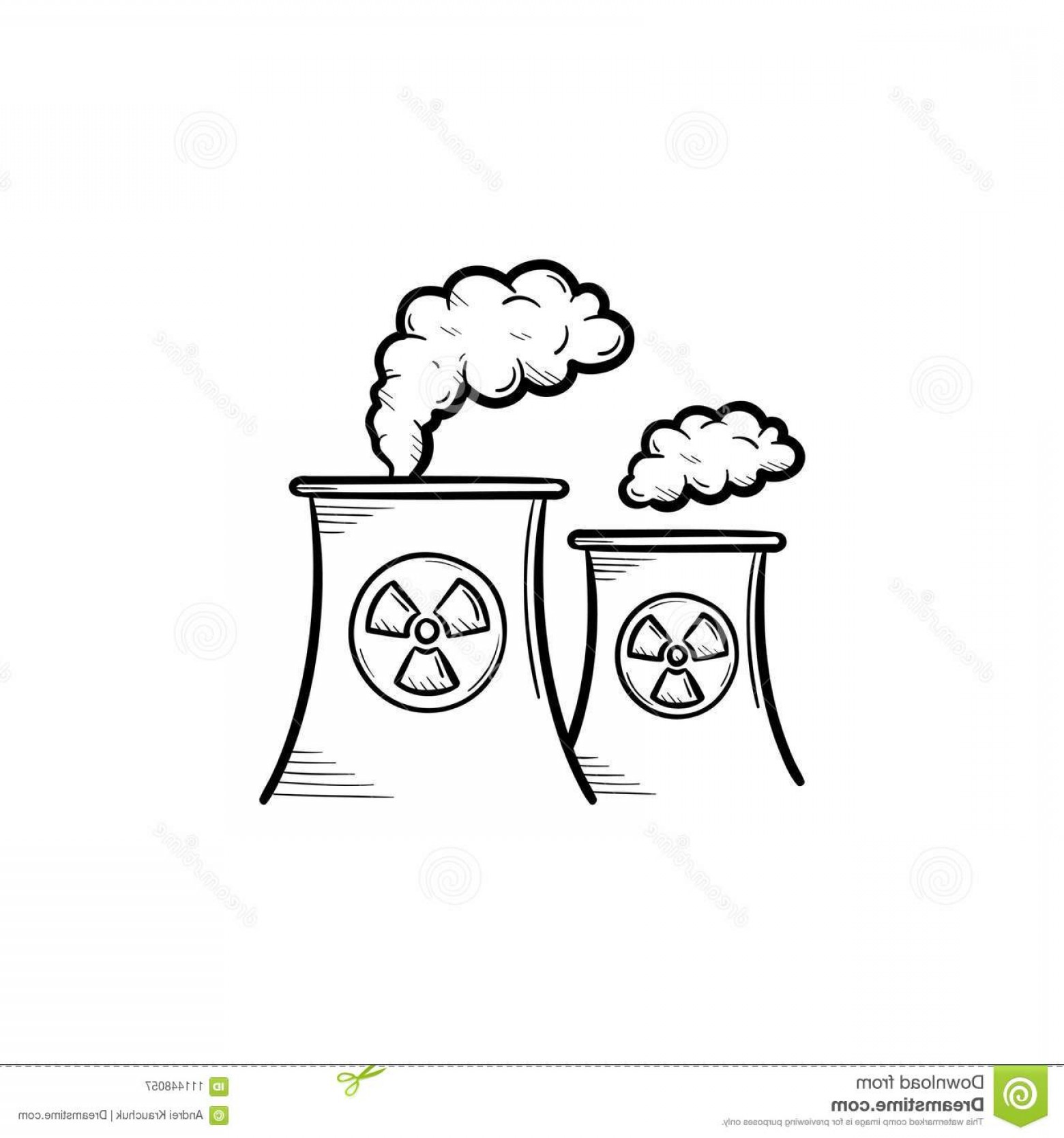 1560x1668 Nuclear Power Plant Smoke Hand Drawn Doodle Icon Pollution - Nuclear Power Plant Sketch