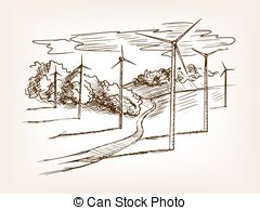 240x194 Vector Cartoon Illustration Of Dangerous For The Nature Old - Nuclear Power Plant Sketch