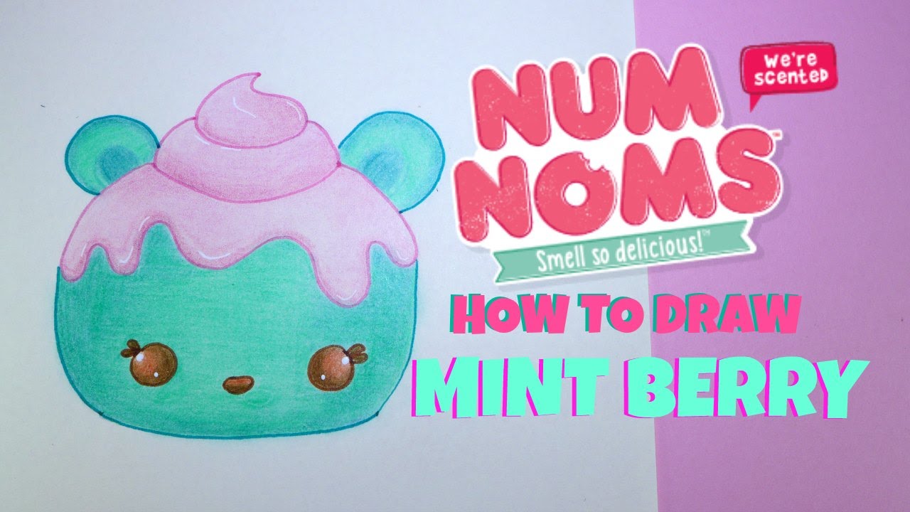 1280x720 How To Draw Num Noms Mint Berry Colored Pencil Drawing - Num Noms Sketch