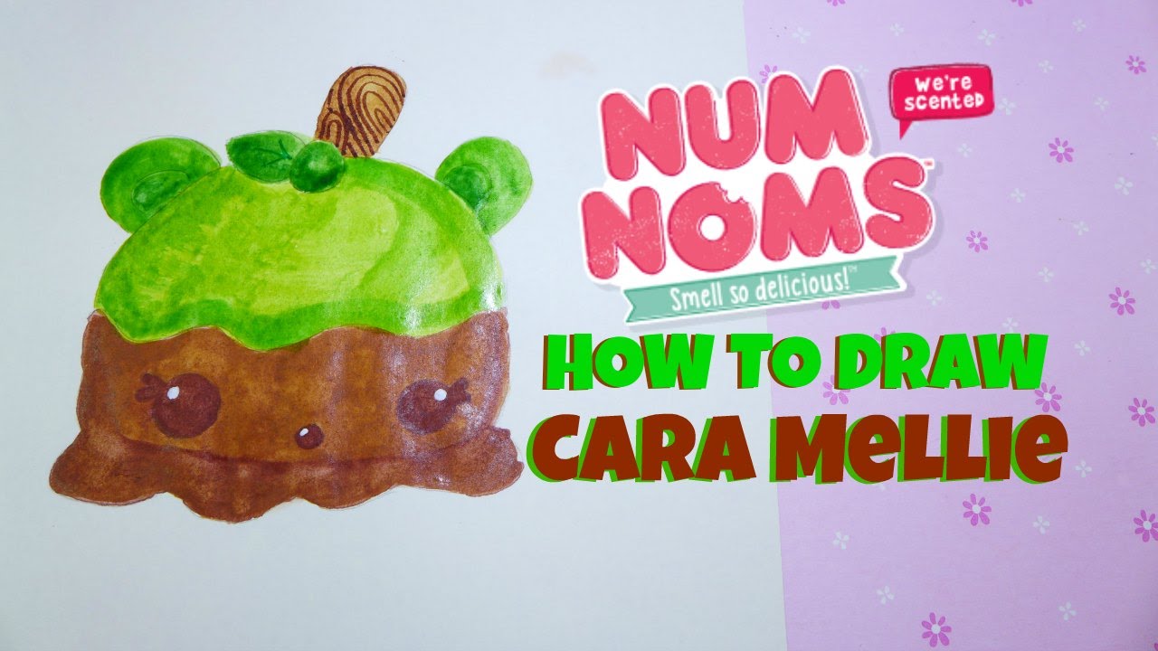 1280x720 How To Draw Num Noms Series 2 Cara Mellie Watercolor Drawing - Num Noms Sketch