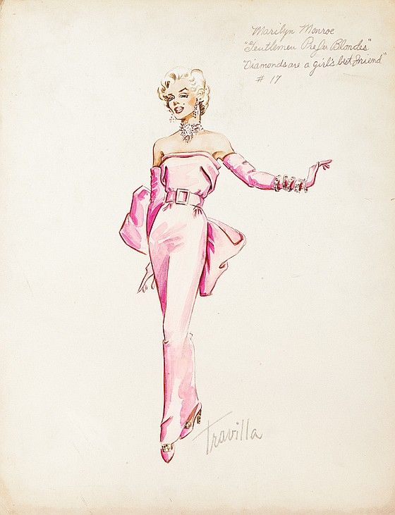 560x731 Fileoriginal Sketch Of Marilyn Monroe Wearing Her Pink Dress For - Number Sketch