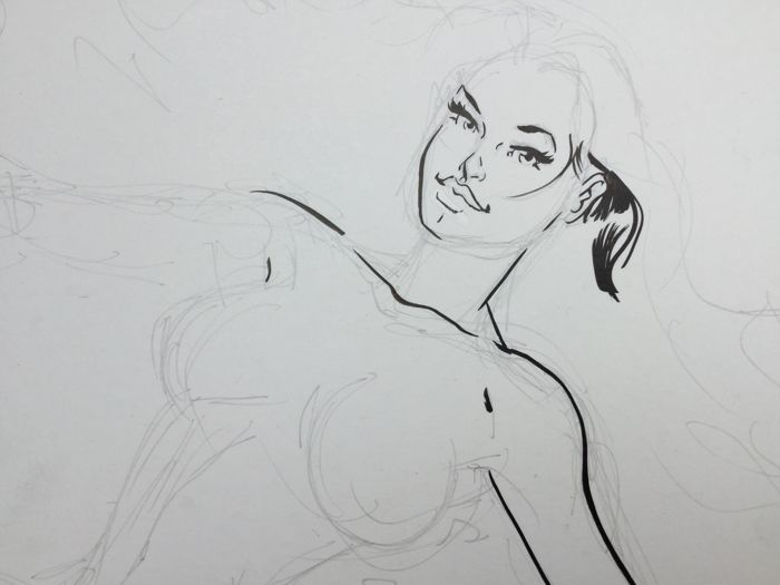 700x525 Meynet, - Nun Sketch