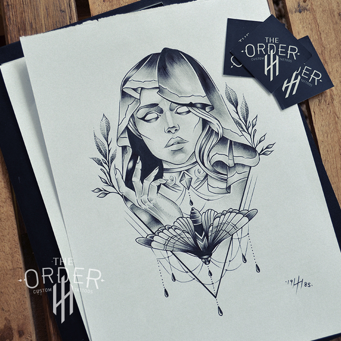 700x700 Mystic Nun Drawing 2 - Nun Sketch