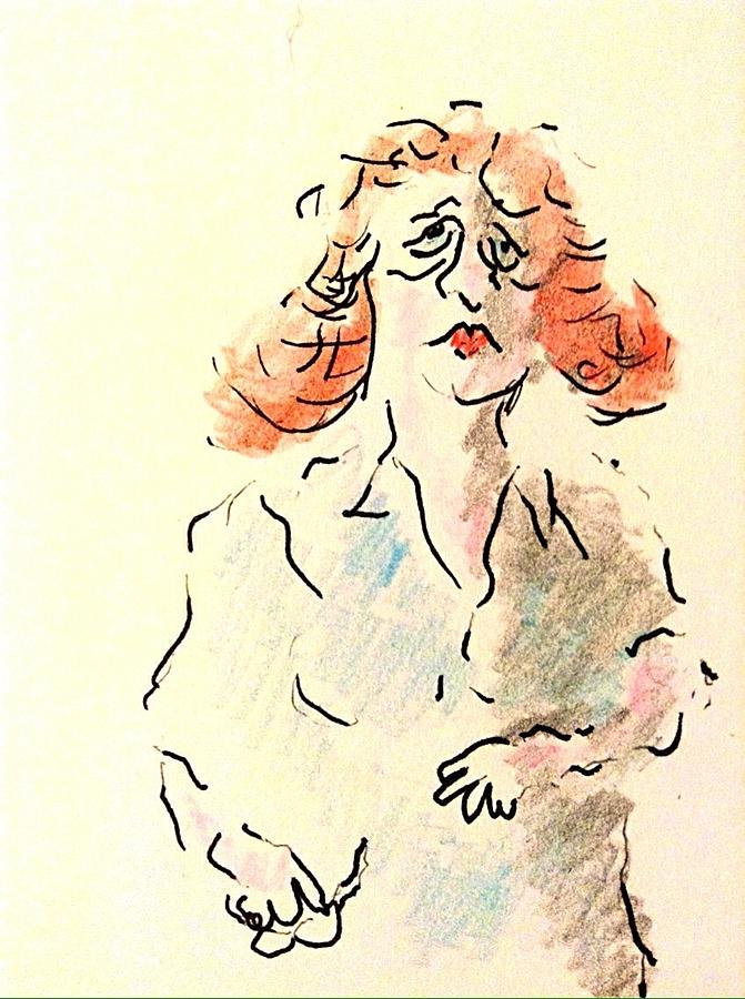 671x900 Nurse Drawing By Dan Cohn Sherbok - Nurse Sketch