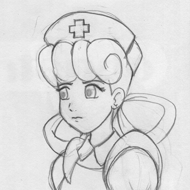 384x384 Nurse Joy Sketch By Alexandrasalas - Nurse Sketch