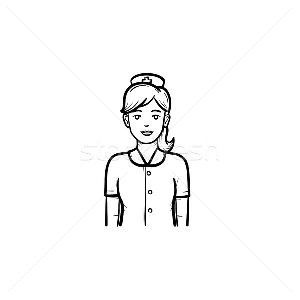 600x600 Nurse Stock Vectors, Illustrations And Cliparts Stockfresh - Nurse Sketch