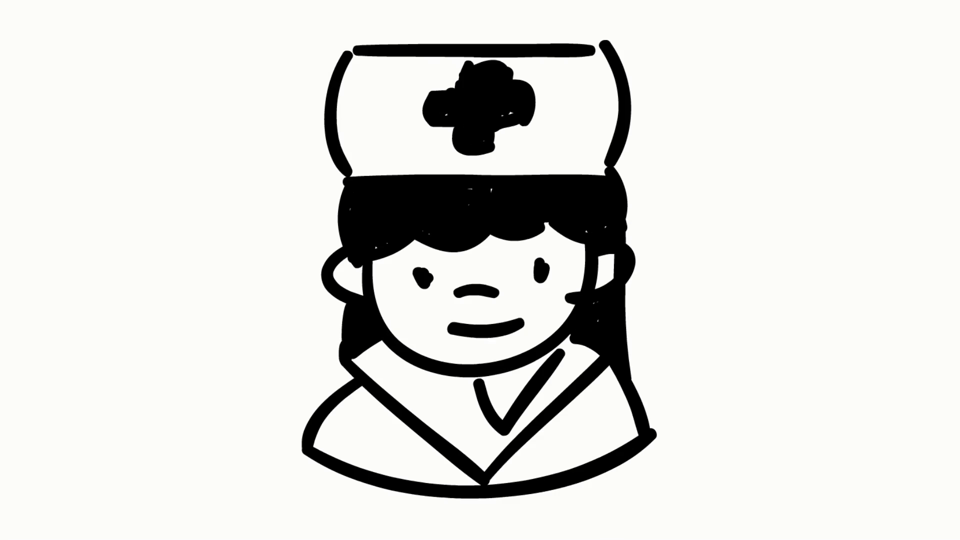 1920x1080 Nurse Medical Hospital Sketch Illustration Hand Drawn Animation - Nurse Sketch