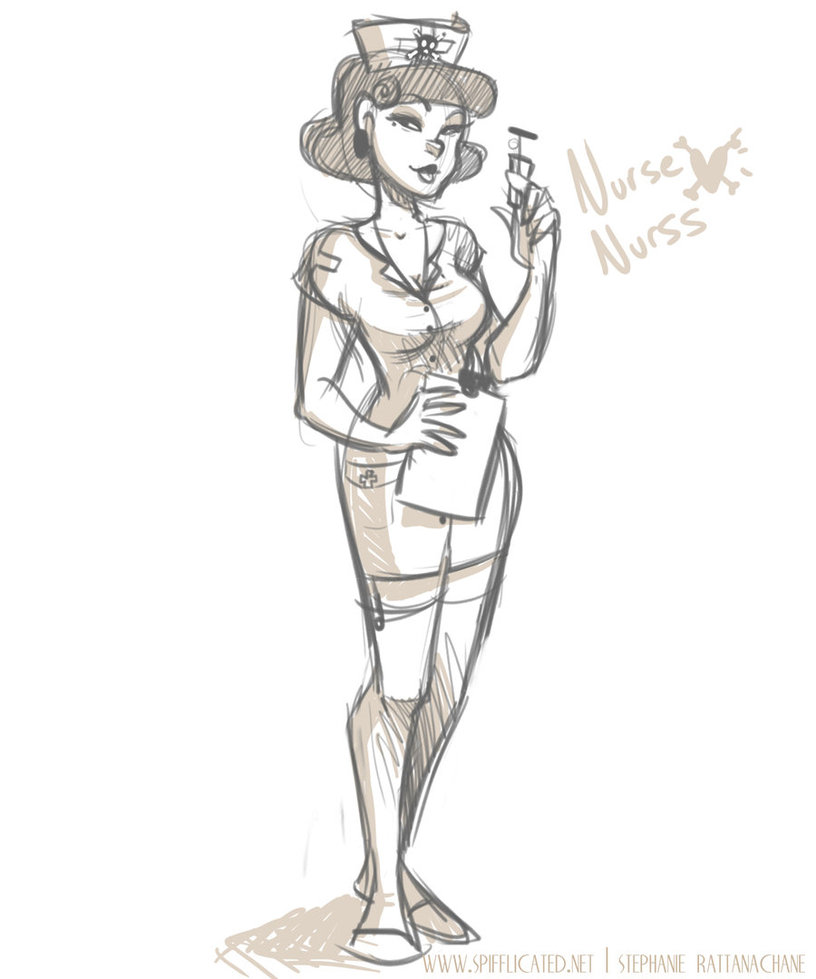 816x979 Sketch - Nurse Sketch