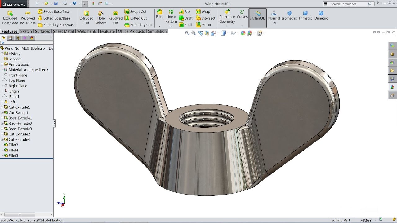 1280x720 Solidworks Tutorial How To Sketch Wing Nut In Solidworks - Nut Sketch