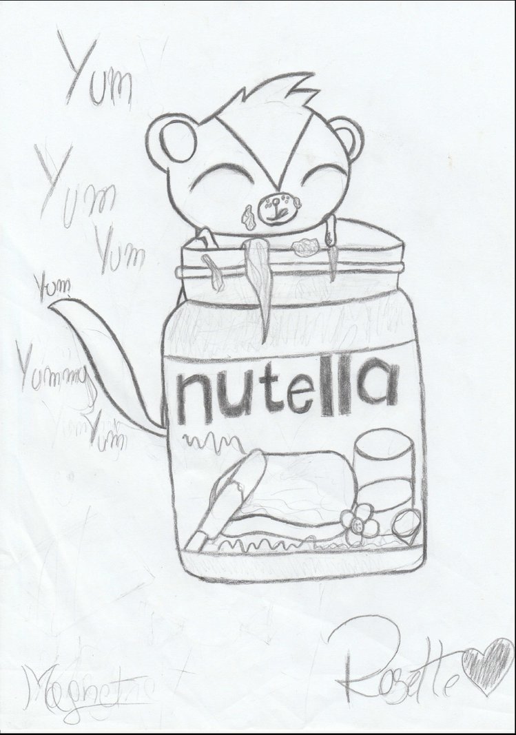 749x1067 Nutella My Life By Rosette Mangoose - Nutella Sketch