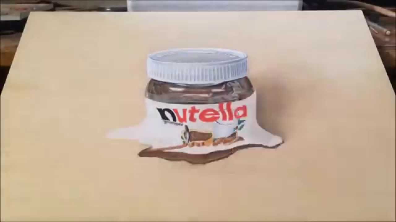 1280x720 Amazing Melting Nutella Jar Drawing By Ivan Hoo - Nutella Sketch