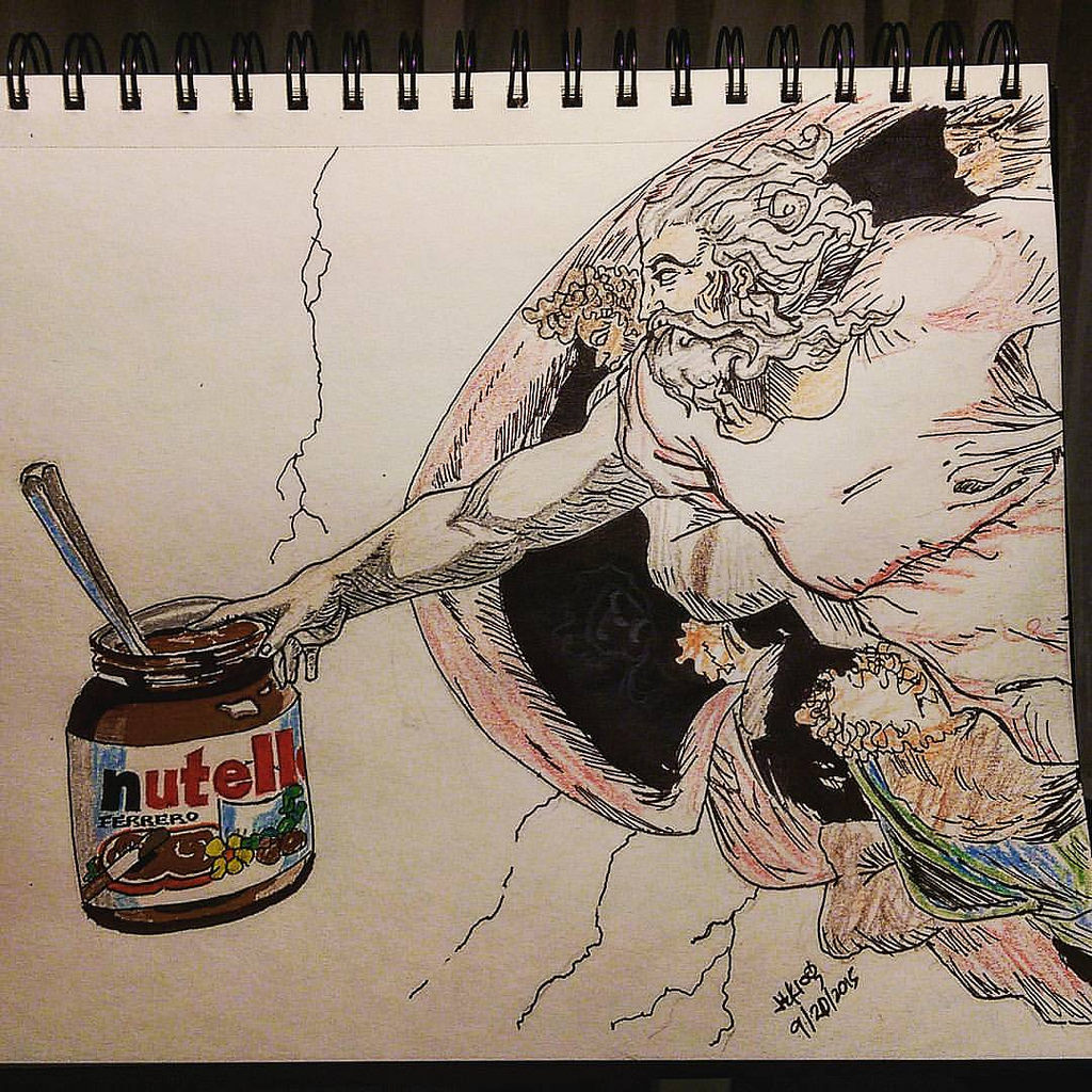 1024x1024 Nutellangelo - Nutella Sketch