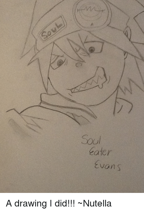 500x733 Soul Eater Evans A Drawing I Did!!! ~nutella Meme On - Nutella Sketch