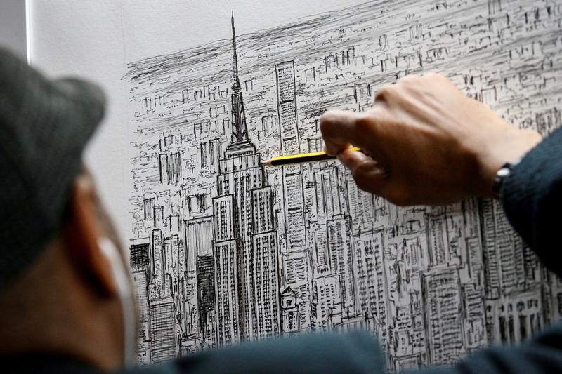 800x533 New York - Ny Skyline Sketch