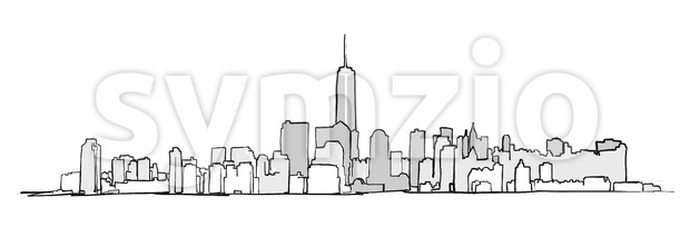 620x204 Skyline Clipart Nyc Drawing ~ Frames ~ Illustrations ~ Hd Images - Ny Skyline Sketch