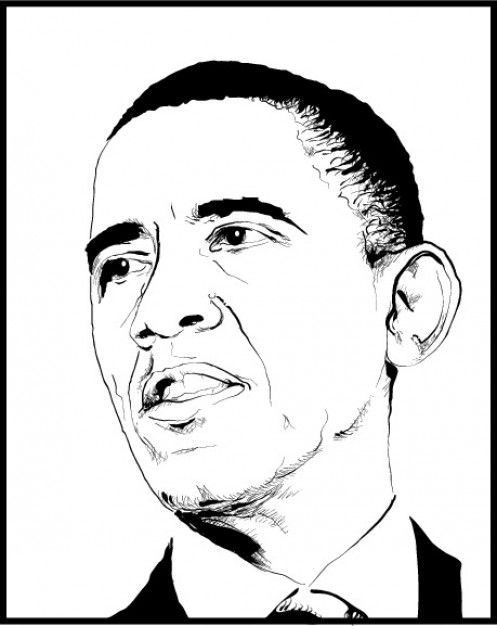 497x626 Obama Face Sketch Portret In 2018 Obama, Sketches - Obama Sketch