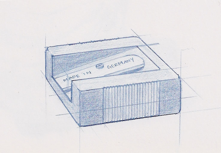 Чертеж карандашницы квадратной