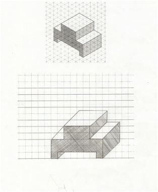 313x381 Isometric And Oblique Sketches - Oblique Sketch