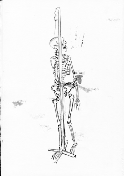 400x568 Life Drawing - Oboe Sketch