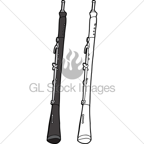 500x500 Oboe On White Background Gl Stock Images - Oboe Sketch