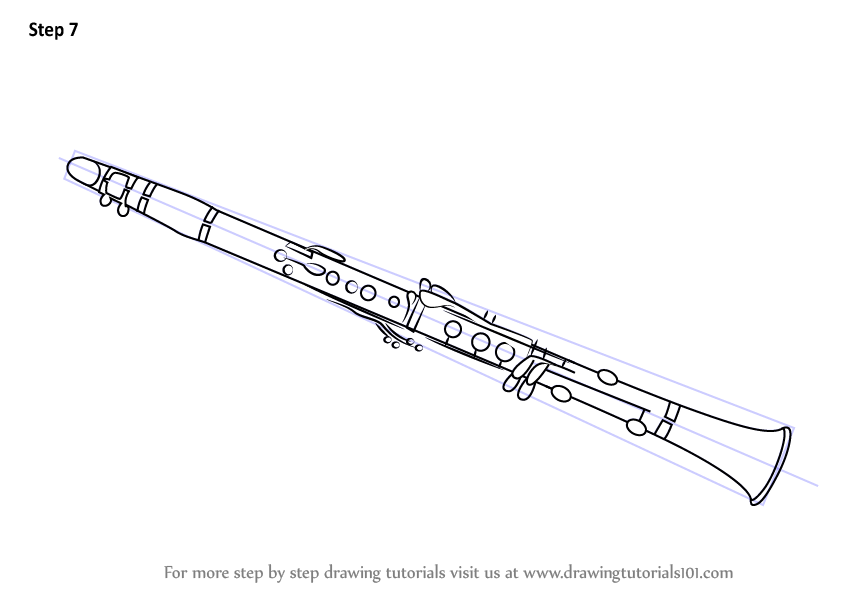 844x598 Clarinet Clipart Sketch Cute Borders, Vectors, Animated, Black And - Oboe Sketch