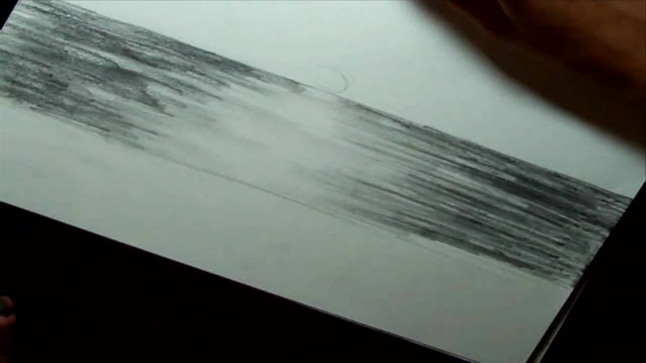 1280x720 How To Draw A Landscape - Ocean Sketch