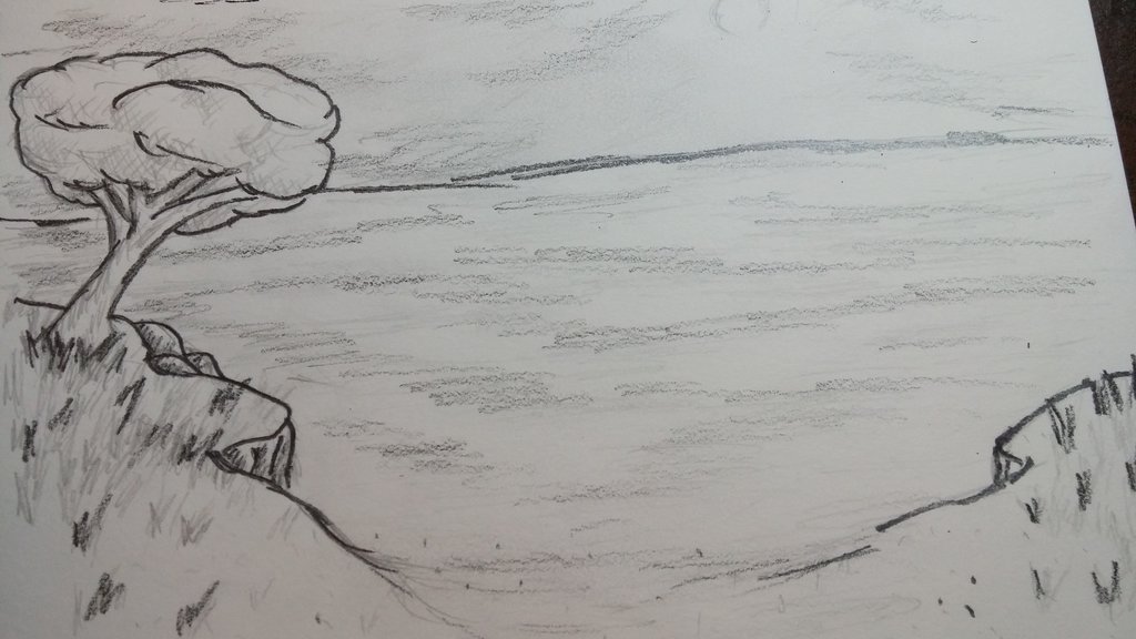 1024x576 Ocean Sketch By Zych0tic - Ocean Sketch