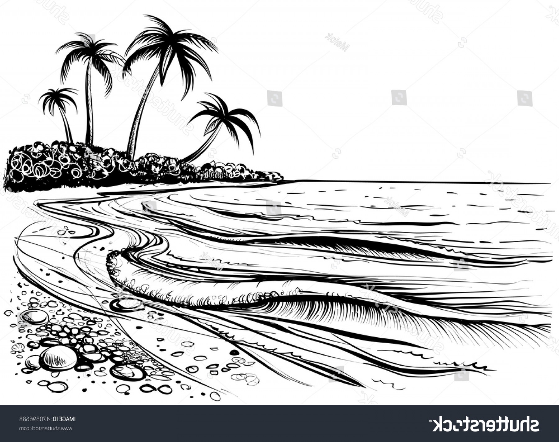 1800x1423 Ocean Sea Beach Waves Sketch Black Geekchicpro - Ocean Waves Sketch