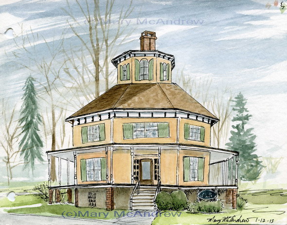 590x462 Leaves, Tracks And An Octagon Mary Mcandrew - Octagon Sketch