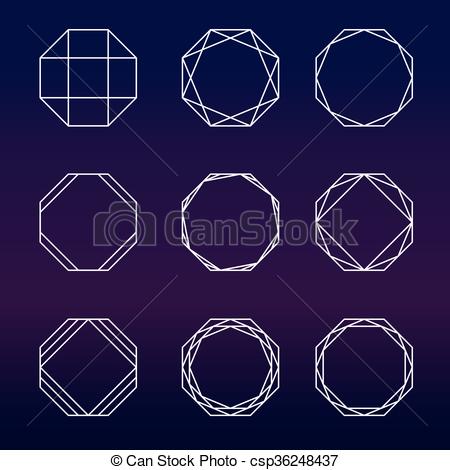 450x470 Octagon Set Sacred Geometry - Octagon Sketch