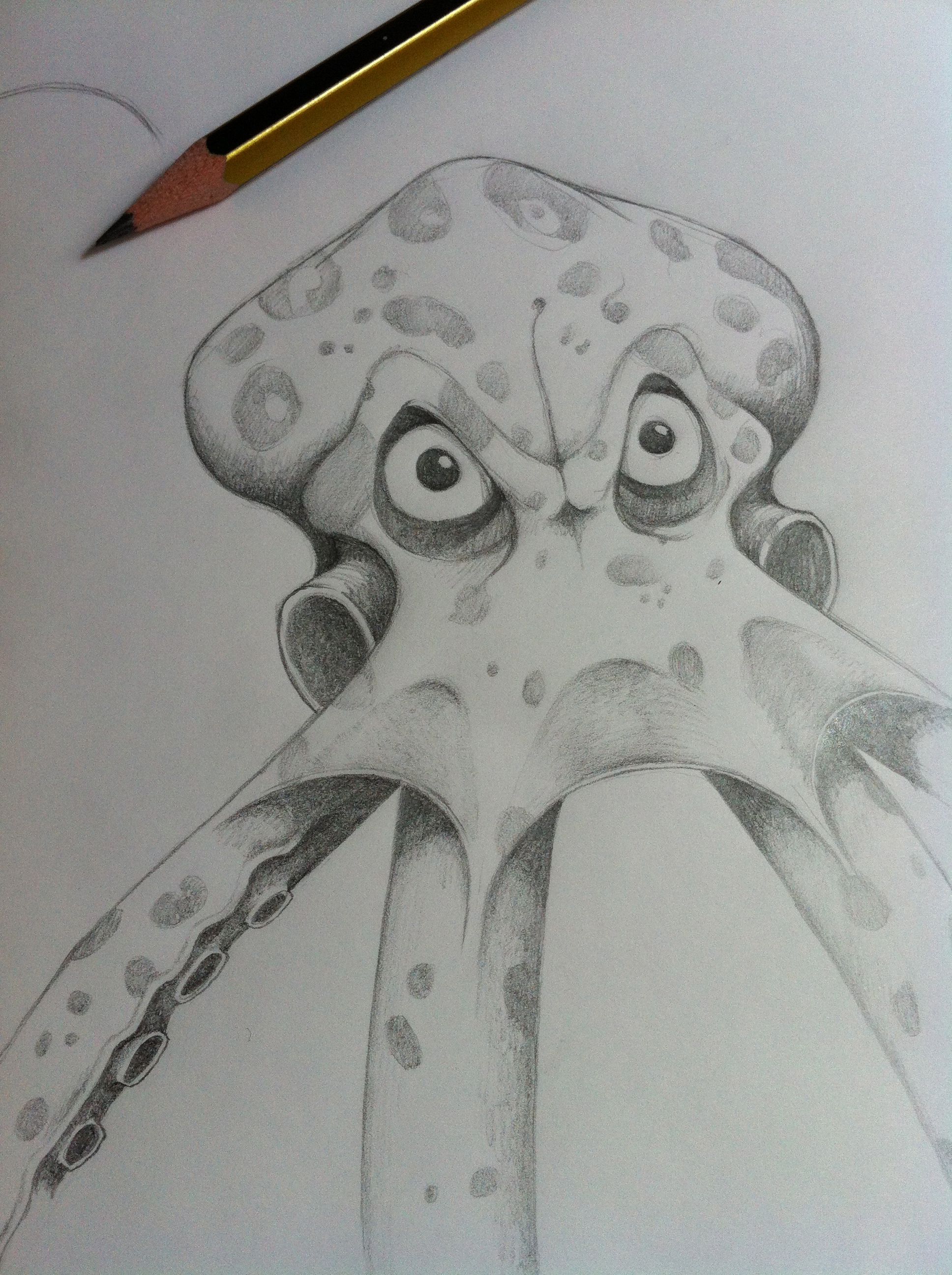 1936x2592 Angry Pencil Drawings Sketch This Northern Boy - Octopus Pencil Sketch