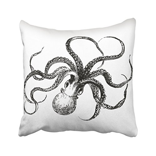 500x500 Winhome Black And White Octopus Sketch Art Drawing Decorative - Octopus Sketch