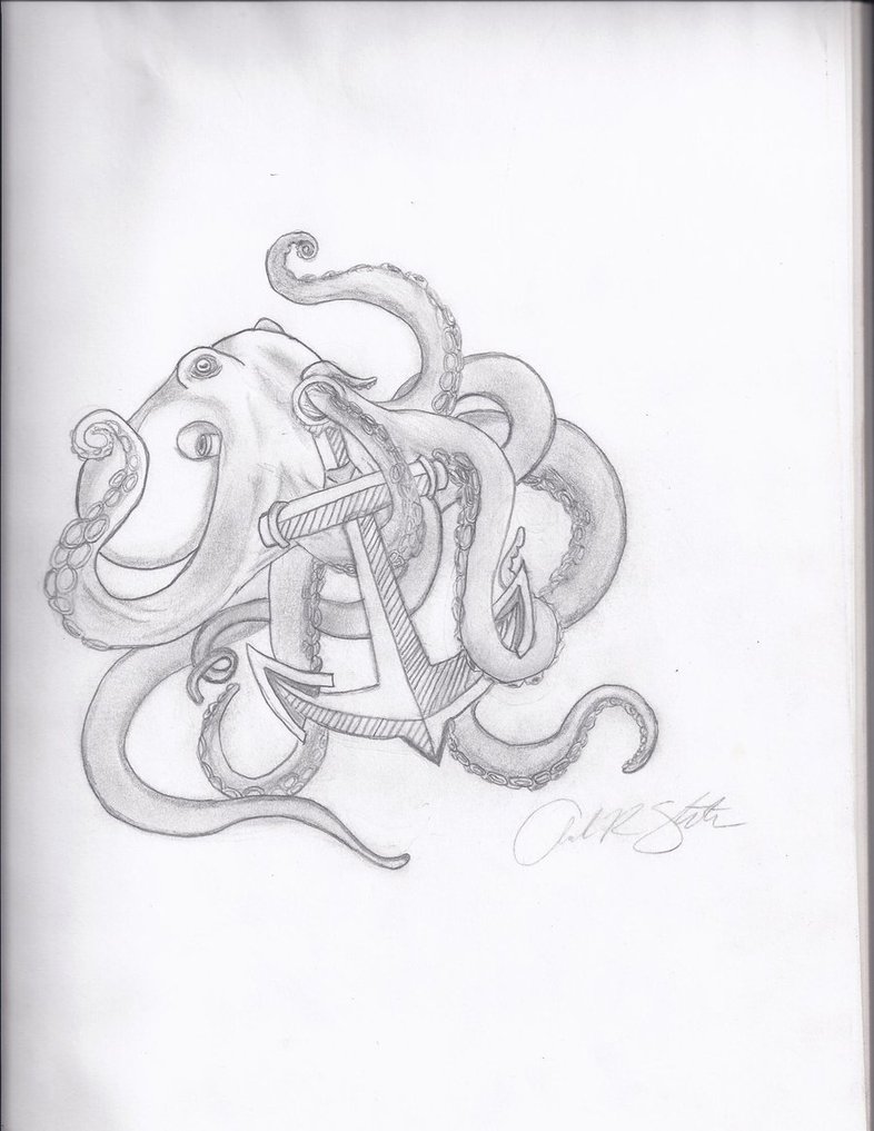786x1017 Octopus Tattoo Sketch - Octopus Tattoo Sketch