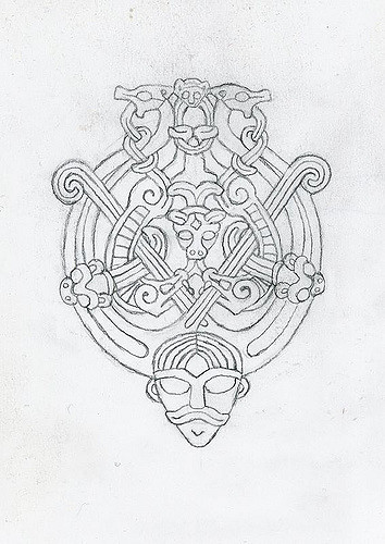 354x500 Odin Pin Sketch This Drawing Was The Guide I Used When - Odin Sketch