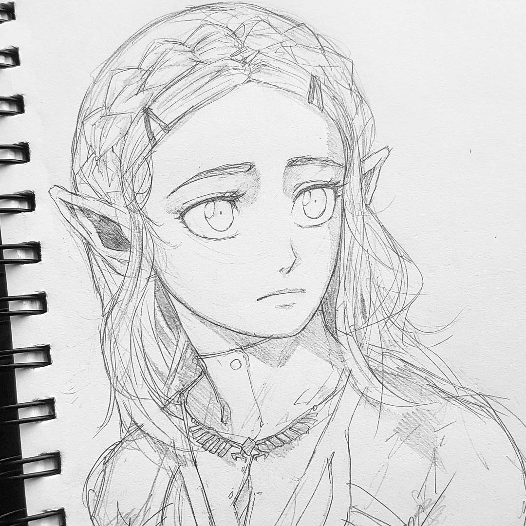 1080x1080 On Twitter Quick Zelda Sketch! Httpst - Odin Sketch
